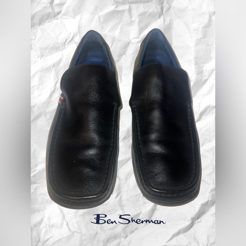 Ben Sherman Men's Black Leather Loafers